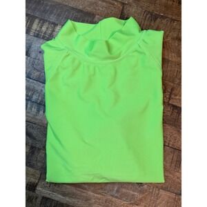 UVSkinz Kids Neon Green LongSleeve Rash Guard Swim Shirt UPF 50+ Sunwear Size 14